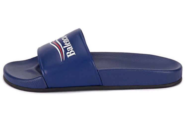 Balenciaga Pool Sandal Political Sandals Blue 530562WAM004045 #