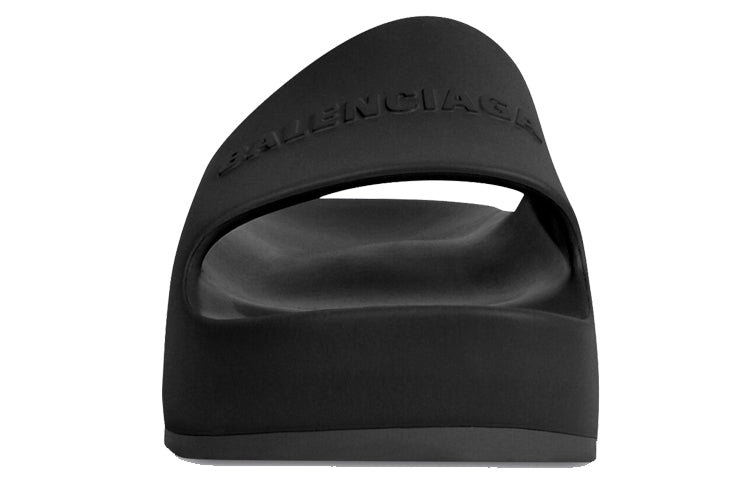 (WMNS) Balenciaga Chunky Slides 'Black' 654315W1S891000 #
