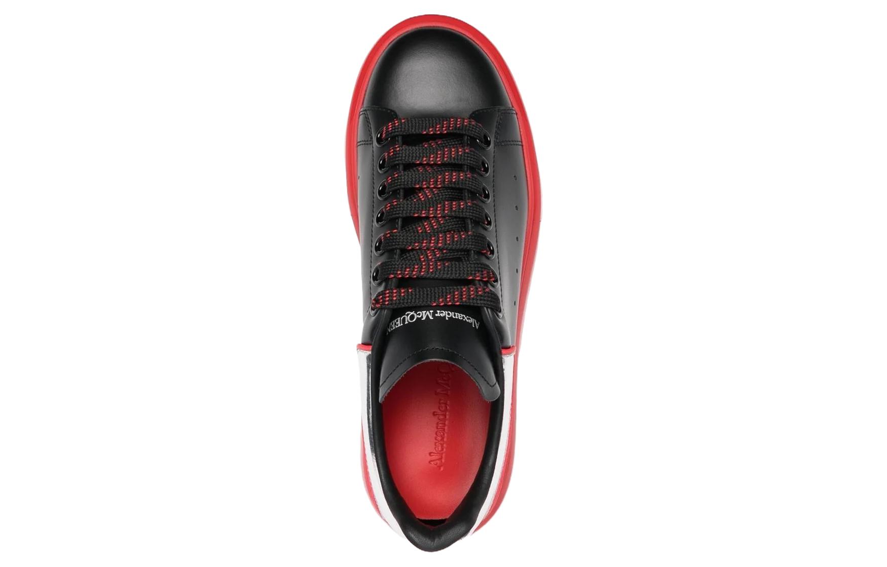 Alexander McQueen Oversized Sneaker 'Black Silver Lust Red' 705068WIBNZ1091 #