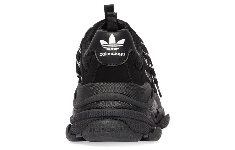 (WMNS) Adidas x Balenciaga Triple S Sneaker 'Black' 712764W2ZB21090 #