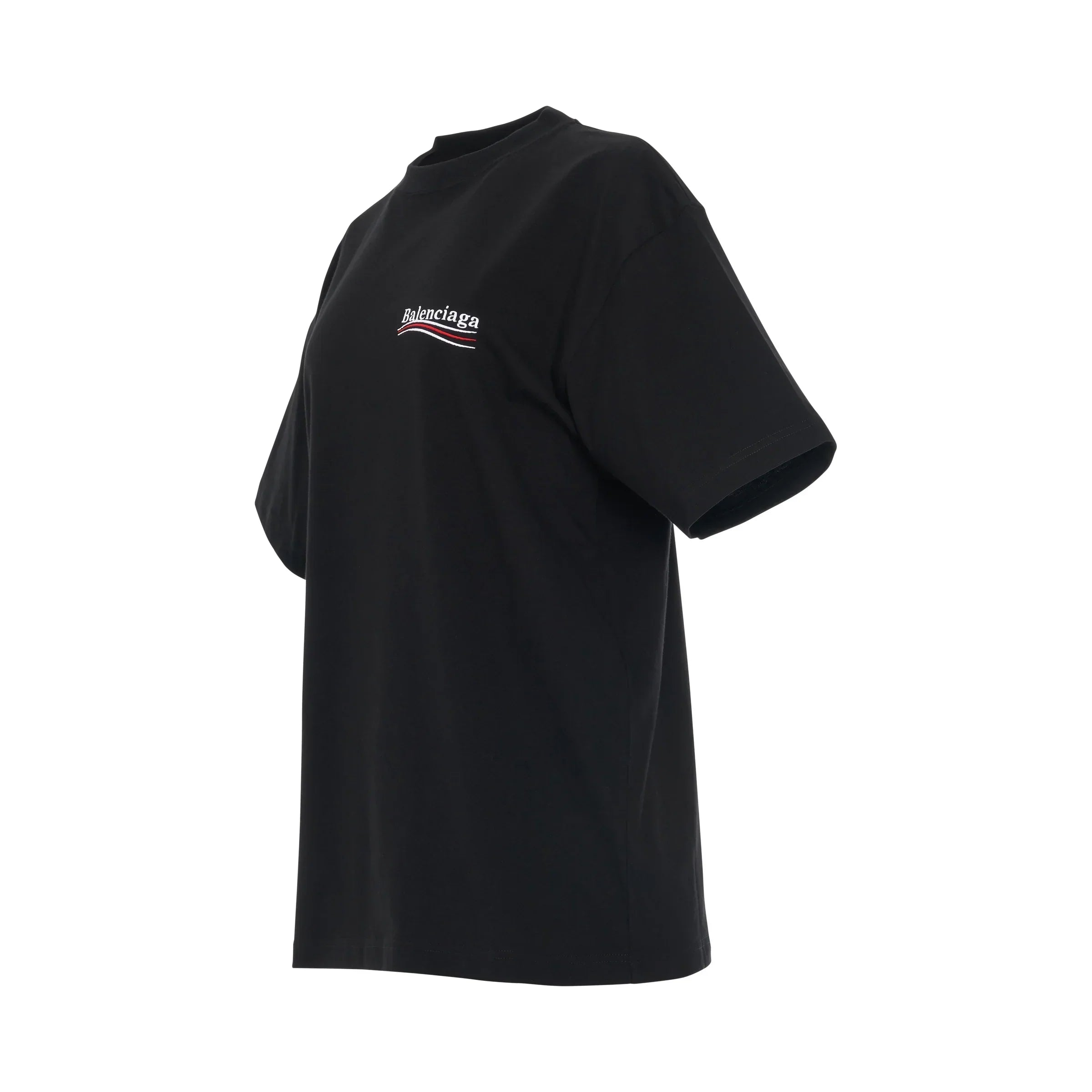 BALENCIAGA Political Campaign Oversized T-Shirt in Black