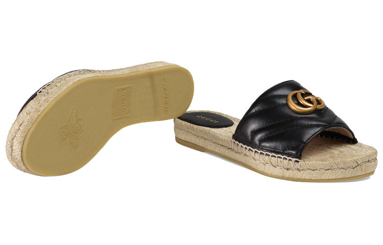 (WMNS) Gucci G Shoe 'Black Gold' 573028-BKO00-1000 #.