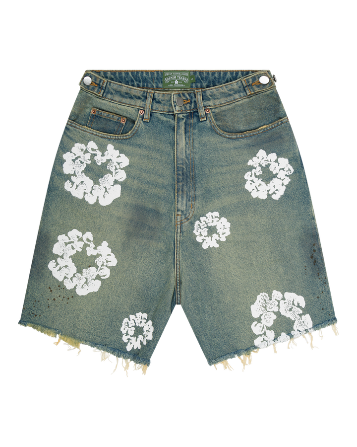 Dirty Wash Wreath Short Light Wash